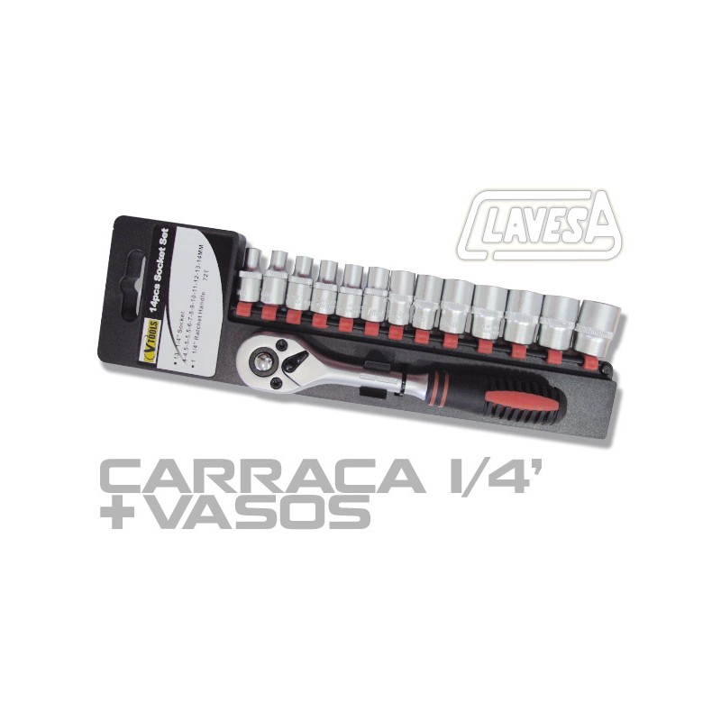 Llave carraca 1/4 de cabeza redonda