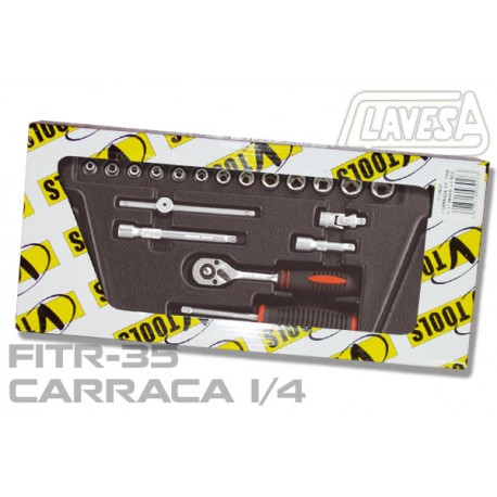 CARRACA 1/4'+ACCESORIOS (F1TR-35)