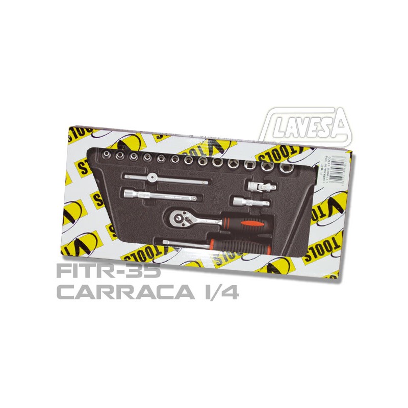 CARRACA 1/4'+ACCESORIOS (F1TR-35) - Clavesa