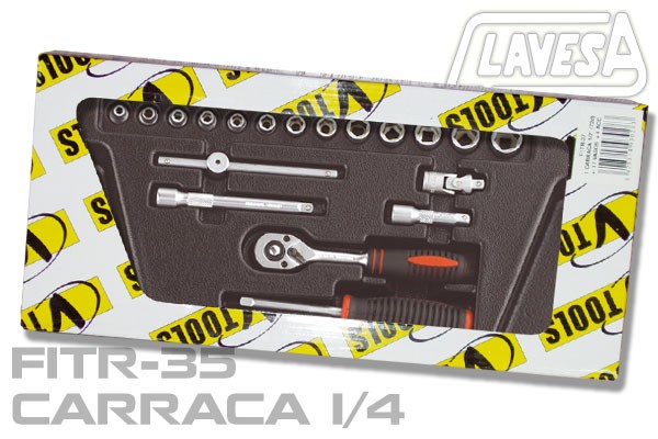 CARRACA 1/4'+ACCESORIOS (F1TR-35) - Clavesa