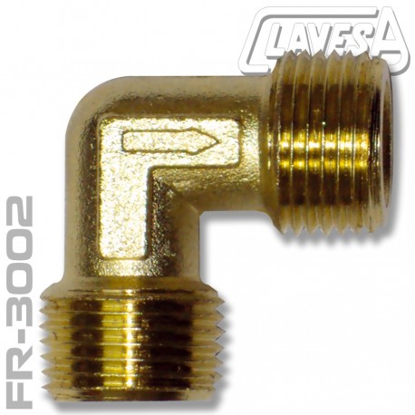 CODO 3/8" - 3/8" macho clavesa