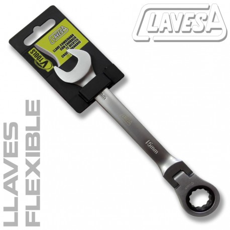 Llave fija con carraca articulada Mota