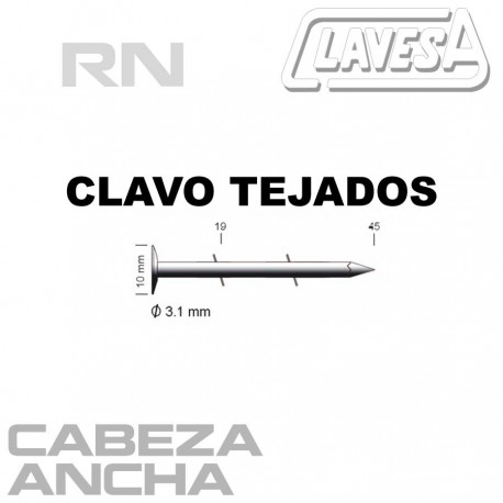 CLAVO TEJADOS CLAVESA CABEZA ANCHA