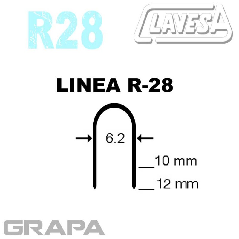 Grapa grapadora cable 12mm CLAVESA