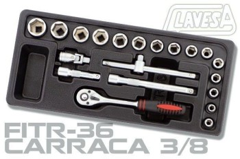 CARRACA 3/8' CON ACCESORIOS