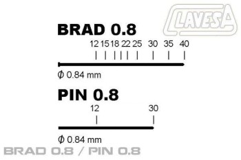 CLAVADORA BRAD 0,8 HASTA  40mm