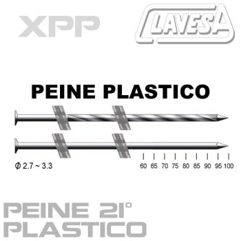 CLAVO PEINE 21º PLASTICO (D:3,1 mm)