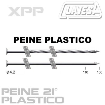 CLAVO PEINE PLASTICO 21º (D:4,2 mm)